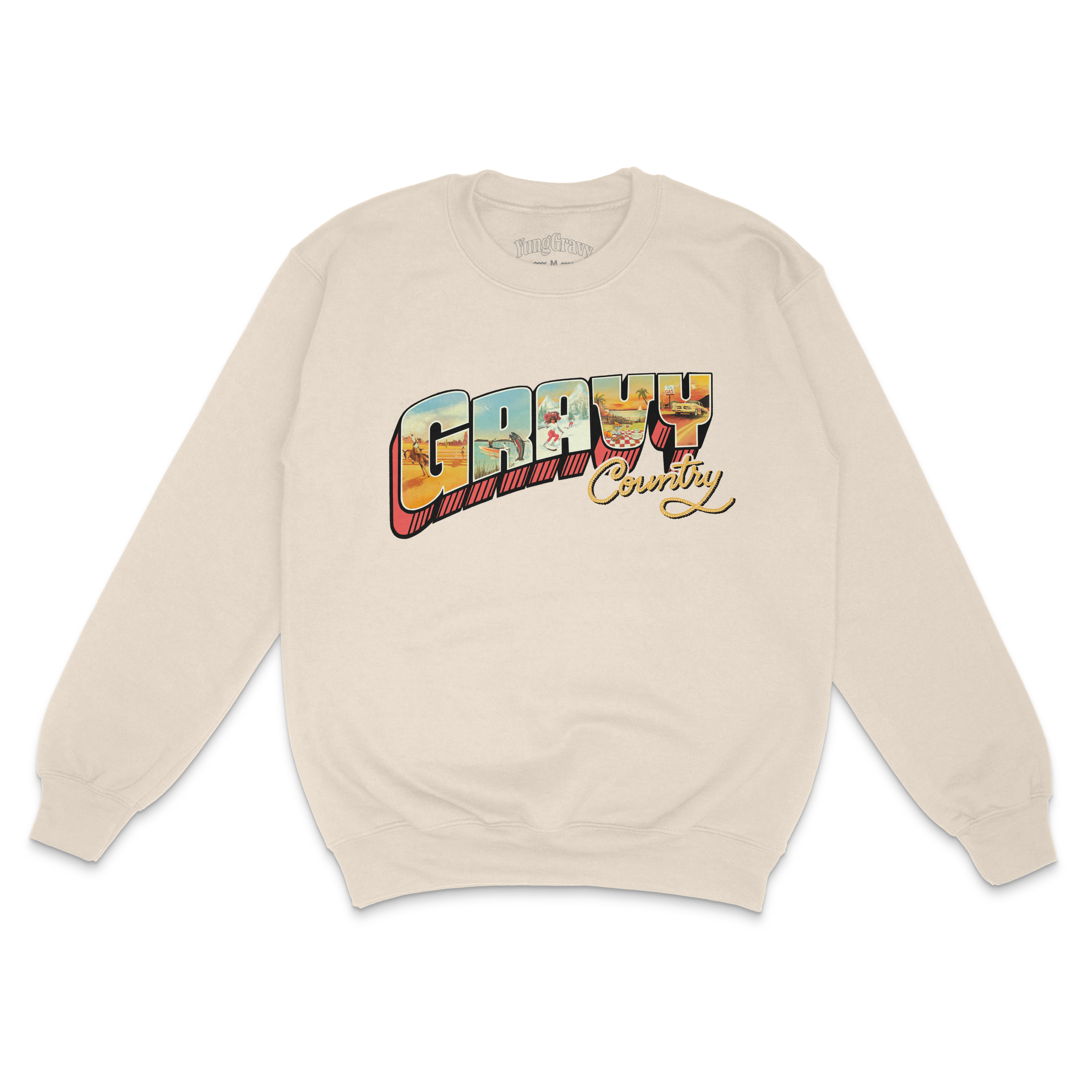 gravy country white crewneck