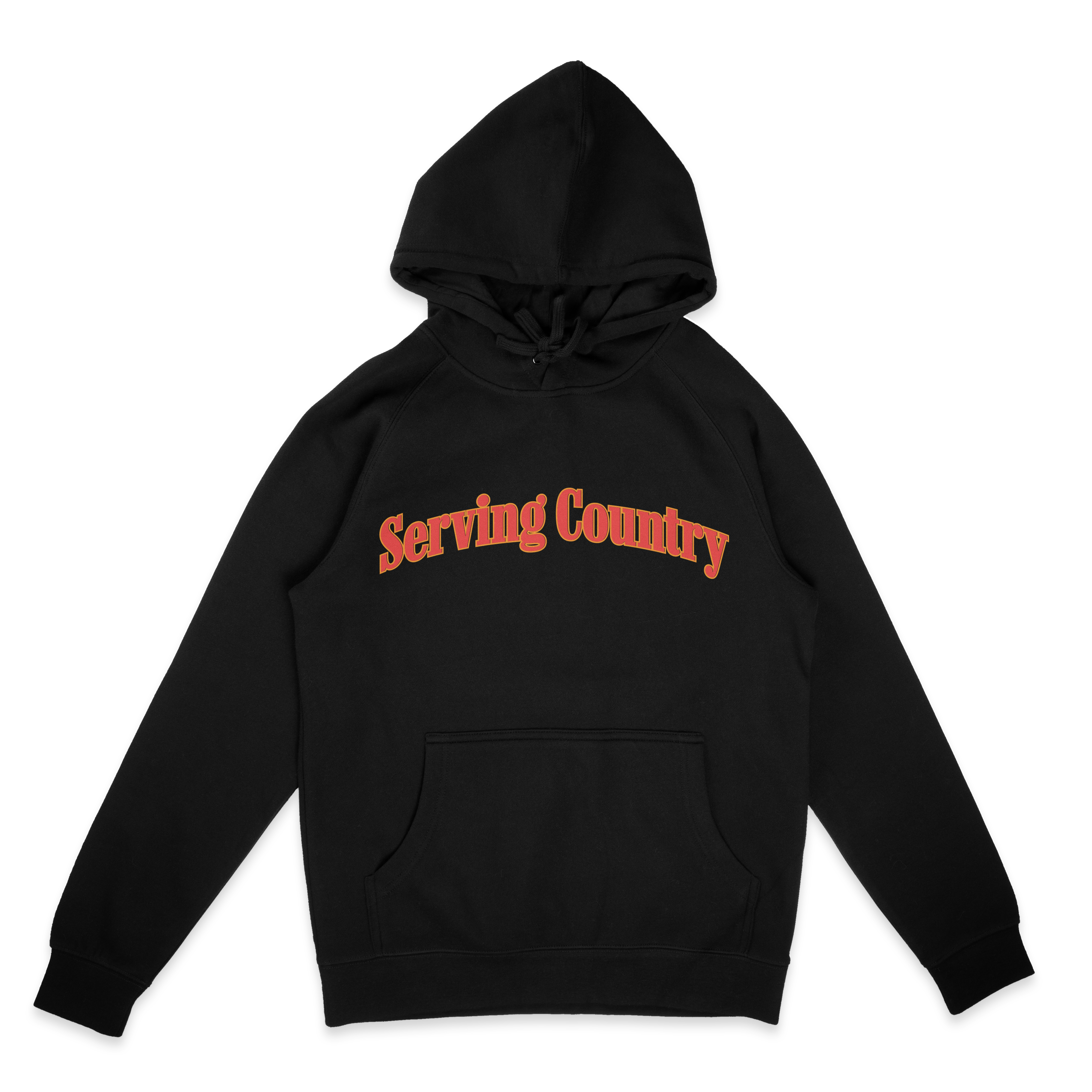 serving country hoodie black